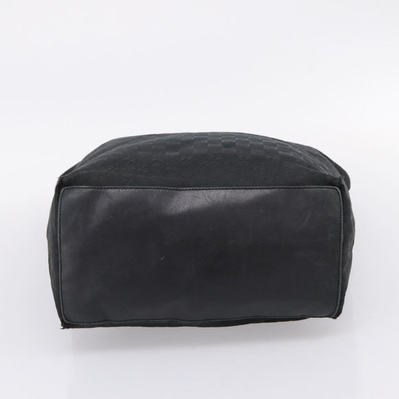 GUCCI GG Canvas Hand Bag Black Gold Tone 002 1097 Auth 207751