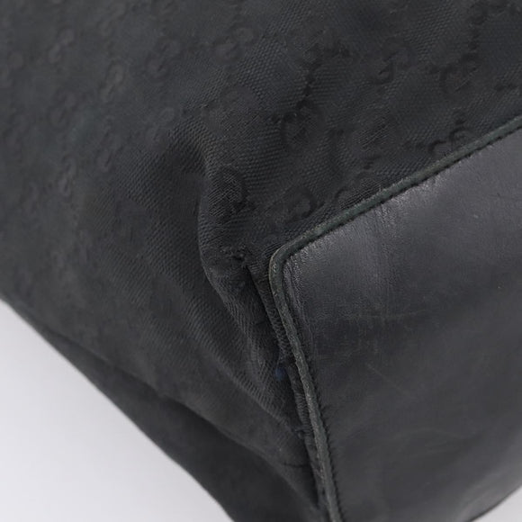 GUCCI GG Canvas Hand Bag Black Gold Tone 002 1097 Auth 207751
