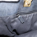 GUCCI GG Canvas Hand Bag Black Gold Tone 002 1097 Auth 207751-21