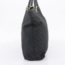 GUCCI GG Canvas Hand Bag Black Gold Tone 002 1097 Auth 207751-5