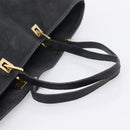 GUCCI GG Canvas Hand Bag Black Gold Tone 002 1097 Auth 207751-7