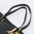 GUCCI GG Canvas Hand Bag Black Gold Tone 002 1097 Auth 207751-8