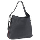 GUCCI Sherry Line Shoulder Bag Leather Gray Silver 247597 Auth 207752A-1