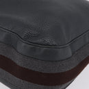 GUCCI Sherry Line Shoulder Bag Leather Gray Silver 247597 Auth 207752A-11
