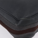 GUCCI Sherry Line Shoulder Bag Leather Gray Silver 247597 Auth 207752A-12