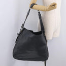 GUCCI Sherry Line Shoulder Bag Leather Gray Silver 247597 Auth 207752A-23