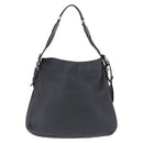 GUCCI Sherry Line Shoulder Bag Leather Gray Silver 247597 Auth 207752A-3