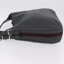 GUCCI Sherry Line Shoulder Bag Leather Gray Silver 247597 Auth 207752A-5