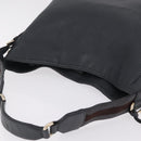 GUCCI Sherry Line Shoulder Bag Leather Gray Silver 247597 Auth 207752A-6