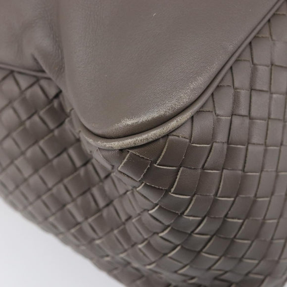 Bottega Veneta INTRECCIATO Business Bag Leather 2way Gray Auth 207753A