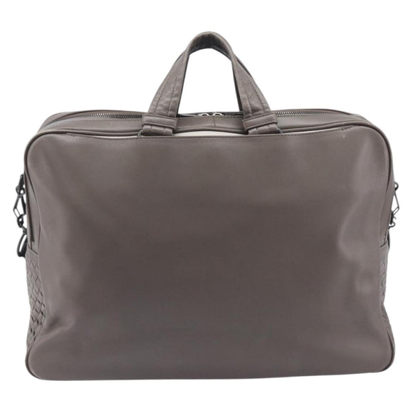 Bottega Veneta INTRECCIATO Business Bag Leather 2way Gray Auth 207753A