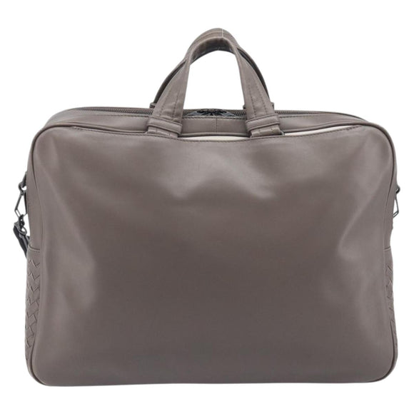 Bottega Veneta INTRECCIATO Business Bag Leather 2way Gray Auth 207753A
