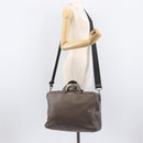 Bottega Veneta INTRECCIATO Business Bag Leather 2way Gray Auth 207753A-30