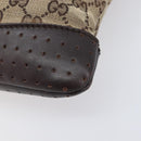 GUCCI GG Canvas Shoulder Bag Beige Silver 145857 Auth 207754-10