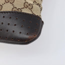 GUCCI GG Canvas Shoulder Bag Beige Silver 145857 Auth 207754-12