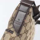 GUCCI GG Canvas Shoulder Bag Beige Silver 145857 Auth 207754-14