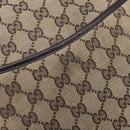GUCCI GG Canvas Shoulder Bag Beige Silver 145857 Auth 207754-15