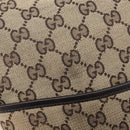 GUCCI GG Canvas Shoulder Bag Beige Silver 145857 Auth 207754-16