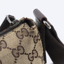 GUCCI GG Canvas Shoulder Bag Beige Silver 145857 Auth 207754-18