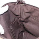 GUCCI GG Canvas Shoulder Bag Beige Silver 145857 Auth 207754-25