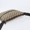 GUCCI GG Canvas Shoulder Bag Beige Silver 145857 Auth 207754-6