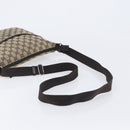 GUCCI GG Canvas Shoulder Bag Beige Silver 145857 Auth 207754-7