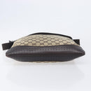 GUCCI GG Canvas Shoulder Bag Beige Silver 145857 Auth 207754-9