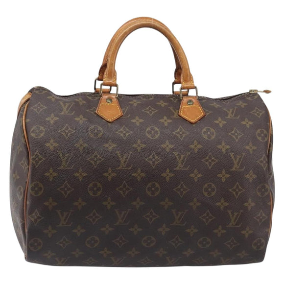LOUIS VUITTON Monogram Speedy 35 Hand Bag M41524 LV Auth 207755
