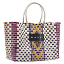 Marni Hand Bag Vinyl Multicolor Silver Auth 207761A-1