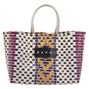 Marni Hand Bag Vinyl Multicolor Silver Auth 207761A-13