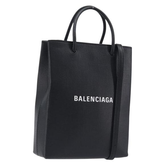 Balenciaga Shopping Tote XXS Hand Bag Leather 2way Black 757776 Auth 207768A
