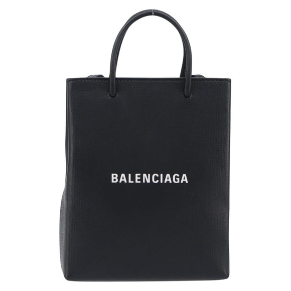Balenciaga Shopping Tote XXS Hand Bag Leather 2way Black 757776 Auth 207768A