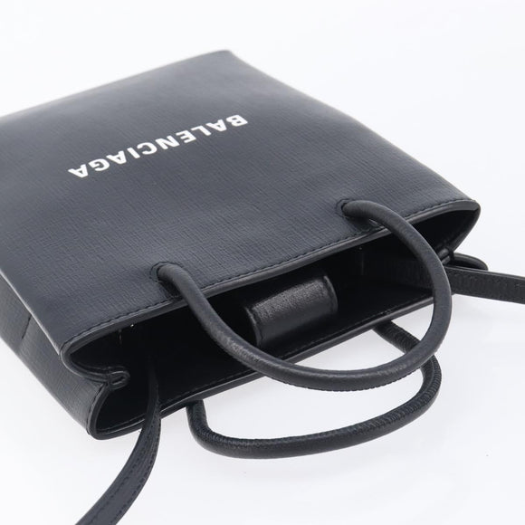 Balenciaga Shopping Tote XXS Hand Bag Leather 2way Black 757776 Auth 207768A