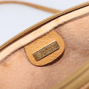 GUCCI Micro GG Shoulder Bag PVC Beige Gold Tone 007 123 0428 Auth 207770-21