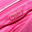 PRADA Chain Shoulder Bag Nylon Pink Gold Tone Auth 207772A-20