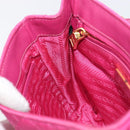 PRADA Chain Shoulder Bag Nylon Pink Gold Tone Auth 207772A-22
