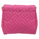 PRADA Chain Shoulder Bag Nylon Pink Gold Tone Auth 207772A-2