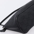 GUCCI GG Canvas Accessory Pouch Black Silver 07198 Auth 207773A-11