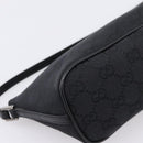 GUCCI GG Canvas Accessory Pouch Black Silver 07198 Auth 207773A-13