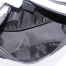 GUCCI GG Canvas Accessory Pouch Black Silver 07198 Auth 207773A-17