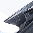 GUCCI GG Canvas Accessory Pouch Black Silver 07198 Auth 207773A-20