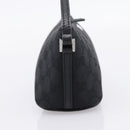 GUCCI GG Canvas Accessory Pouch Black Silver 07198 Auth 207773A-4