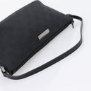 GUCCI GG Canvas Accessory Pouch Black Silver 07198 Auth 207773A-7