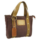 LOUIS VUITTON Antigua Cabas PM Hand Bag Canvas Brown M40089 LV Auth 207775-1