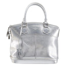 LOUIS VUITTON Suhari Lockit PM Hand Bag Silver M95541 LV Auth 207778V-13