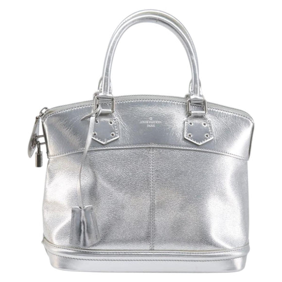 LOUIS VUITTON Suhari Lockit PM Hand Bag Silver M95541 LV Auth 207778V