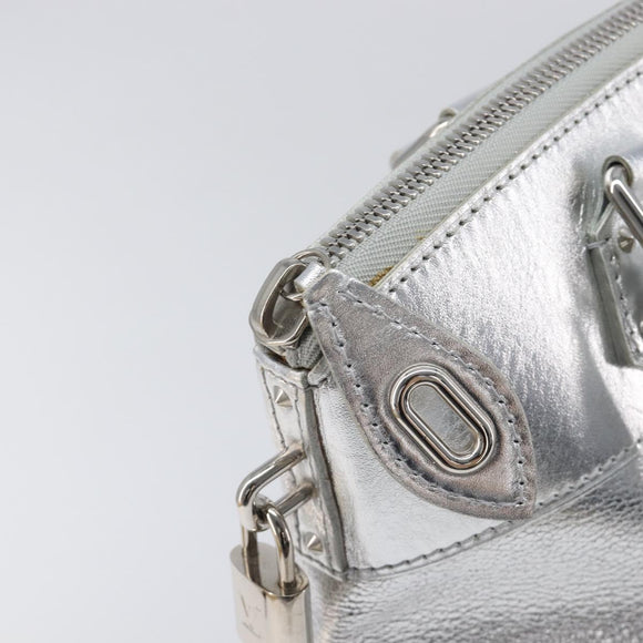 LOUIS VUITTON Suhari Lockit PM Hand Bag Silver M95541 LV Auth 207778V