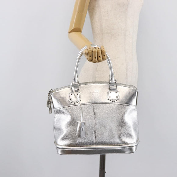 LOUIS VUITTON Suhari Lockit PM Hand Bag Silver M95541 LV Auth 207778V