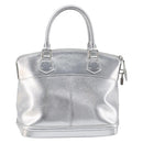 LOUIS VUITTON Suhari Lockit PM Hand Bag Silver M95541 LV Auth 207778V-2
