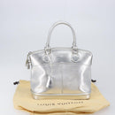 LOUIS VUITTON Suhari Lockit PM Hand Bag Silver M95541 LV Auth 207778V-12